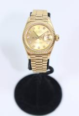 Rolex Ladies Yellow Gold Diamond President Automatic Wristwatch Model 69178