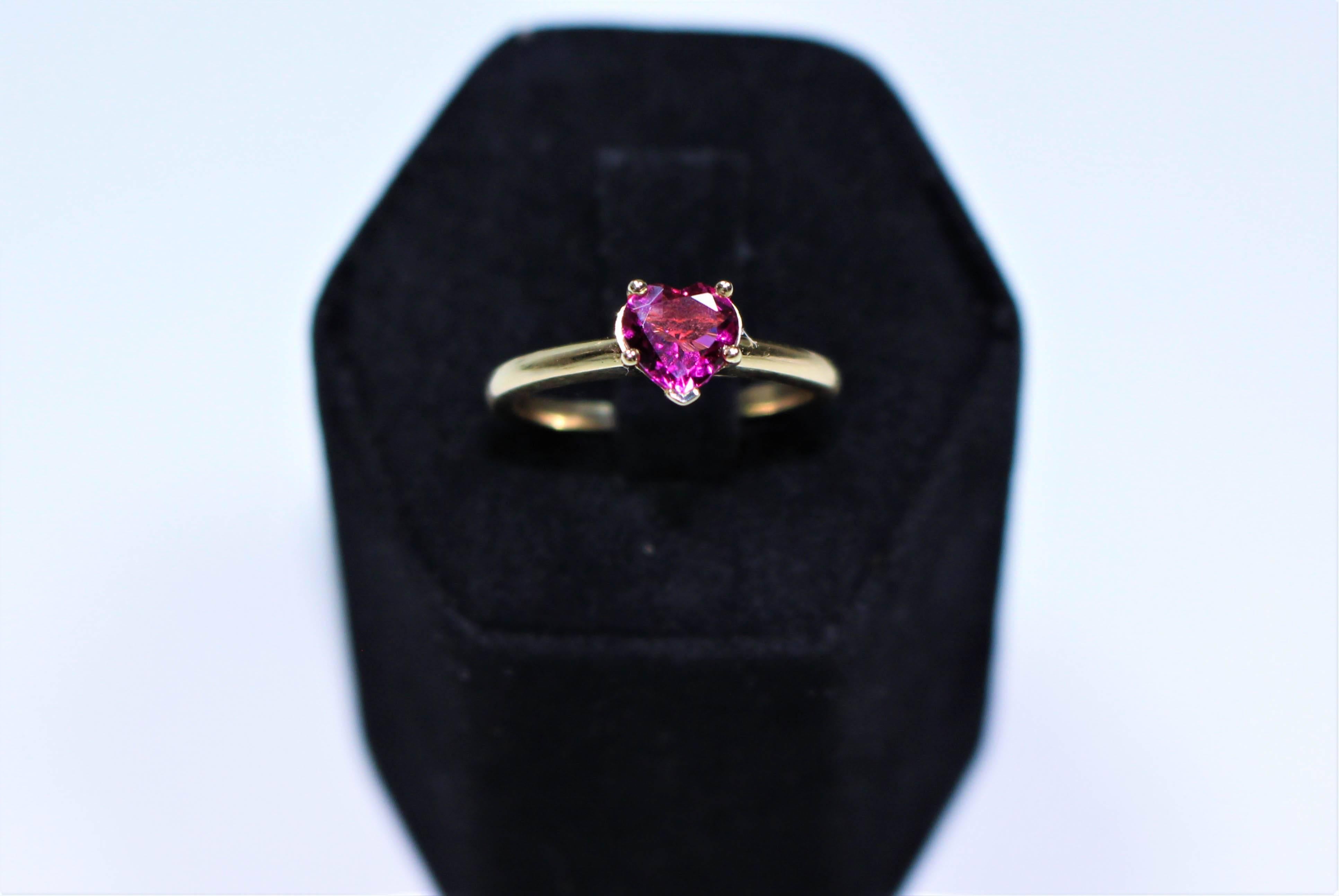 vintage pink tourmaline ring
