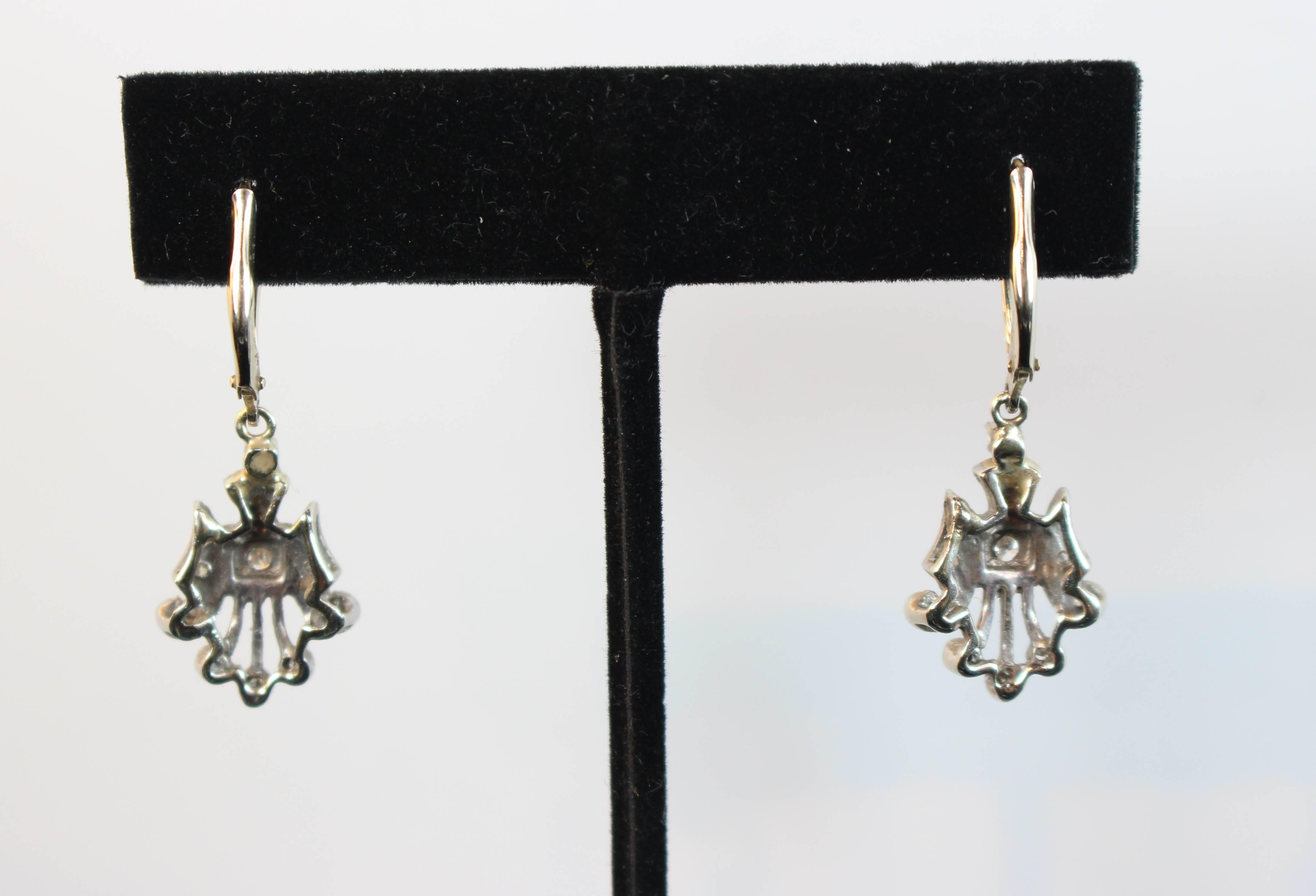 Diamond White Gold Drop Earrings For Sale 3