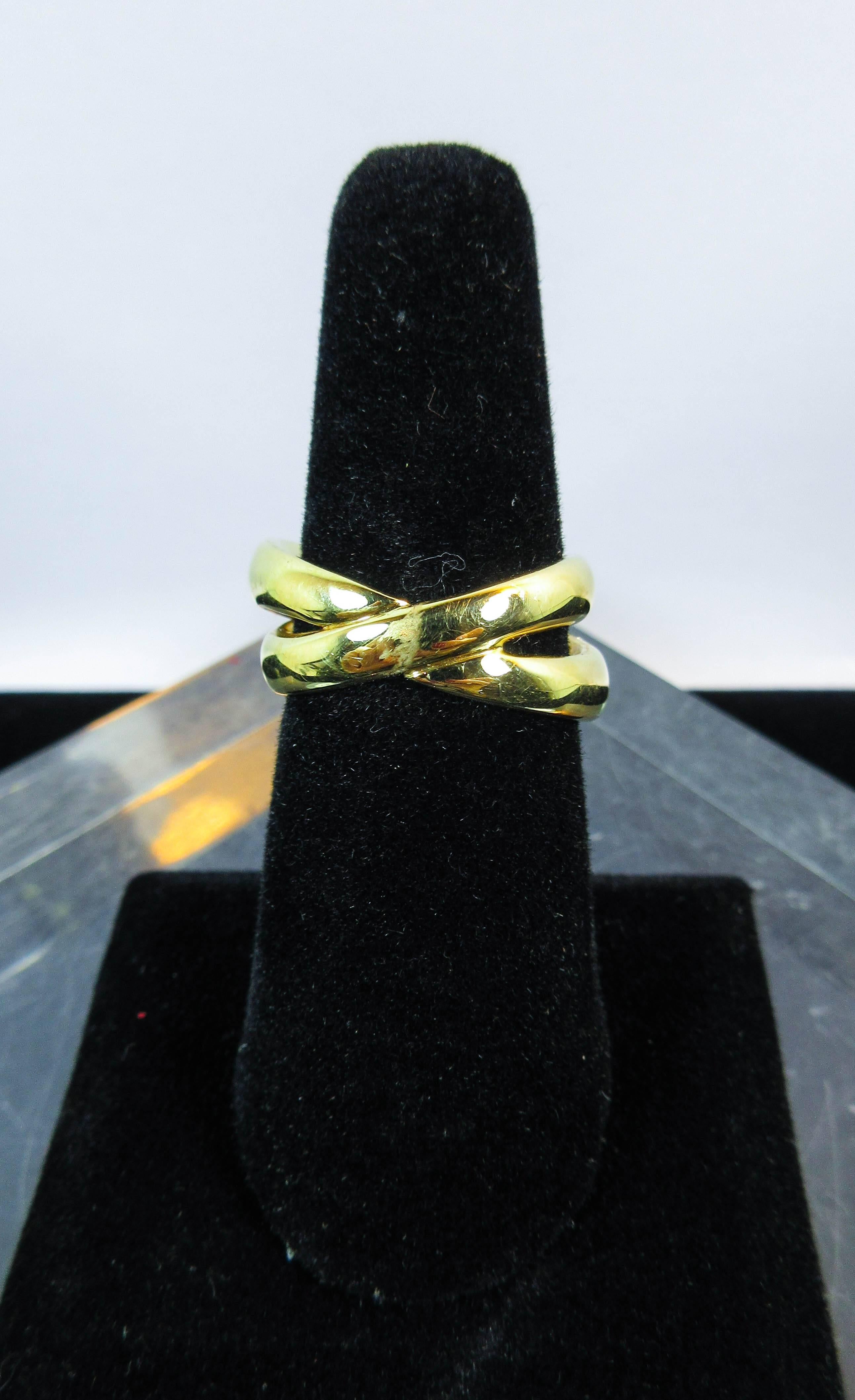 Diamant  Bague croix croisée en or pavé Pour femmes en vente