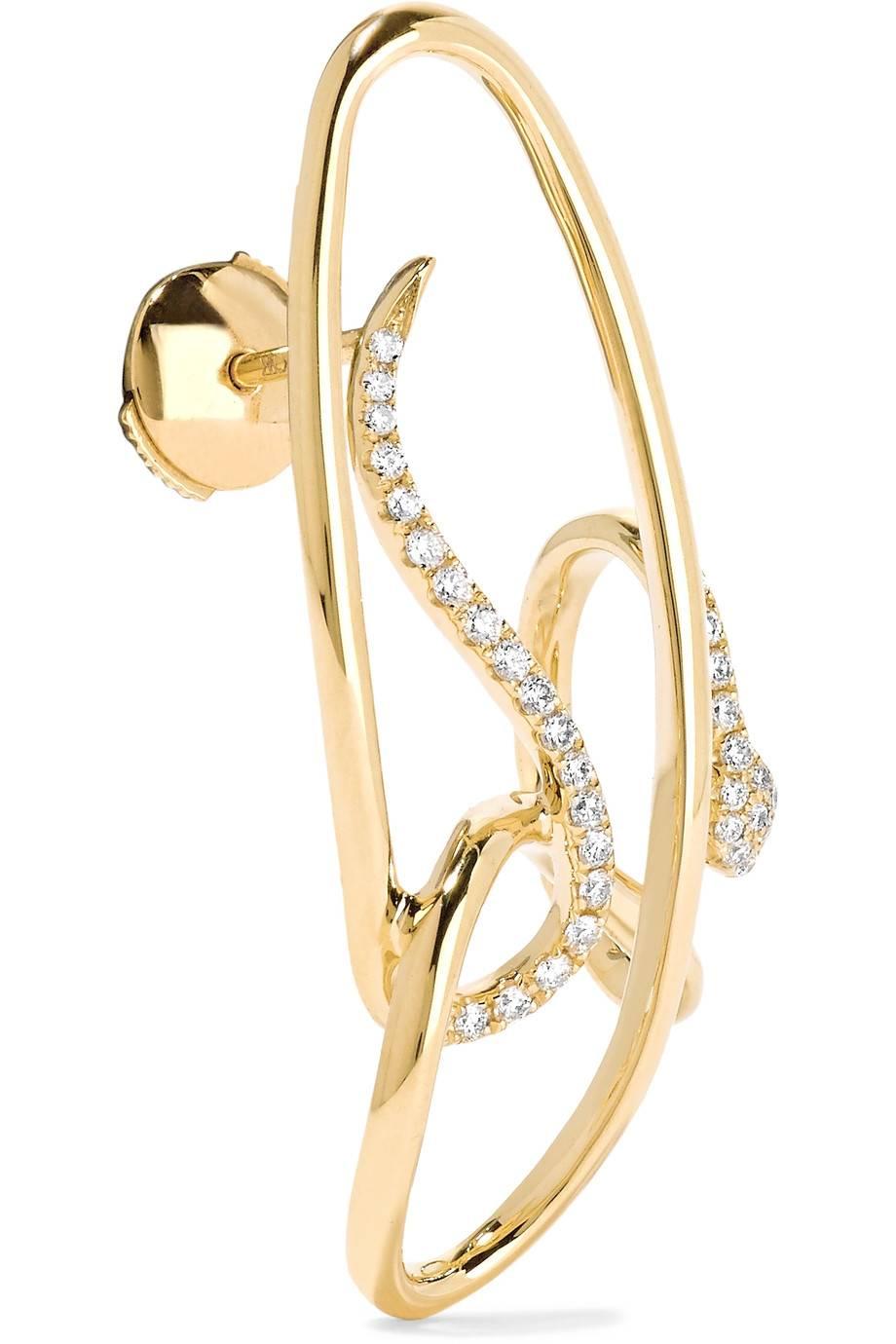 Earring in 18K yellow gold 5,6gr
Diamonds 0,22 carats 
Alpa System
Sold by Unit