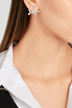 Yvonne Leon Contemporary Stud and Ear Jacket in 18 Karat White Gold