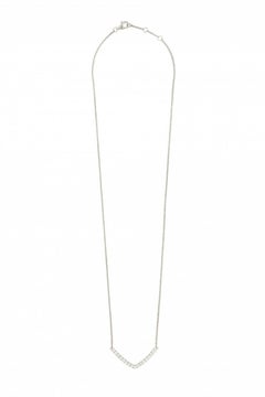Yvonne Leon's Necklace with Diamonds "V" Shape in 18 Karat White Gold