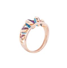 Marie Mas Reversible Ring, Amethyst Topaz 18 Karat Rose Gold