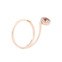 Marie Mas Reversible Swiveling Floating Ring, Rose Gold Diamonds Amethyst Topaz