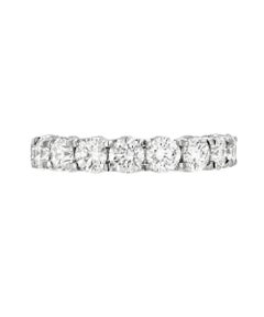 18 Karat White Gold 3.47 Carat VS 1 G Color Eternity Band Size 6