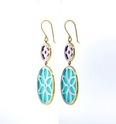 Rock Candy Carved Medium Snowman Earrings in Isola 18 Karat Gold Ippolita