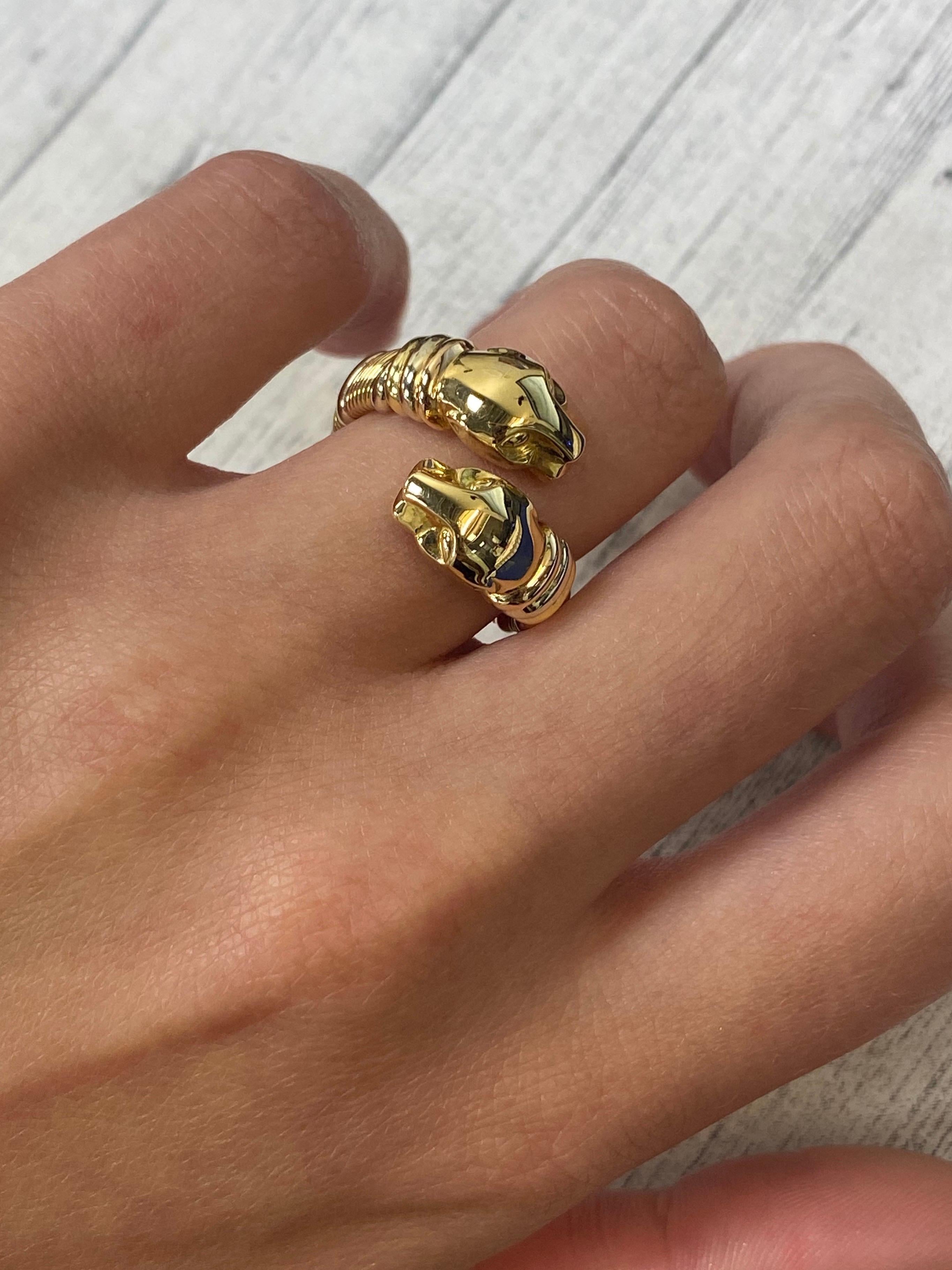 cartier panther ring on hand