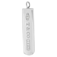 Tiffany & Co. 1837 Long Bar Drop Pendant 925 Sterling Silver
