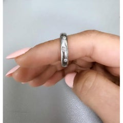Tiffany & Co. Etoile Diamond Band Ring Platinum Size 6