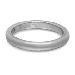 Tiffany Elsa Peretti Diamond Band Ring 0.02Ctw Platinum Size 5