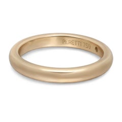 Tiffany Elsa Peretti Diamond Band Ring 0.02Ctw 18K Yellow Gold Size 5