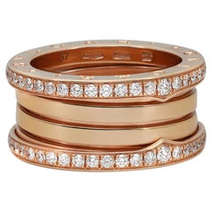 Bvlgari B.Zero1 Diamant-Bandring aus 18 Karat Roségold, Größe 57 (US 8)