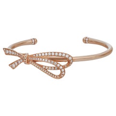 Tiffiany & Co. Armband mit großer Schleife aus Diamanten, 18 Karat Roségold, Größe S