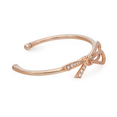 Tiffiany & Co. Armband mit großer Schleife aus Diamanten, 18 Karat Roségold, Größe S