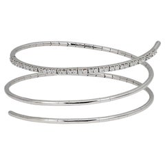 Crivelli Spring Diamond Wrap Bracelet 18K White Gold 0.75ctw
