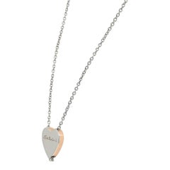 Collana con ciondolo a forma di cuore "Salvini" con diamanti, in oro rosa e bianco 18 carati, 0,21 carati in totale
