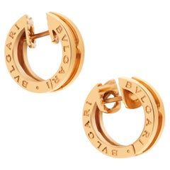 Boucles d'oreilles Bvlgari B.zero1 « Hinged Huggie » en or rose 18 carats