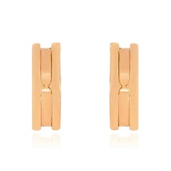 Boucles d'oreilles Bvlgari B.zero1 « Hinged Huggie » en or rose 18 carats