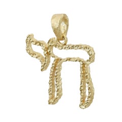 Rachel Koen Chai Pendant 18k Yellow Gold