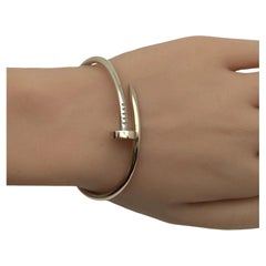 Cartier Juste un Clou Armband, klassisches Modell, 18 Karat Weißgold, Größe 17