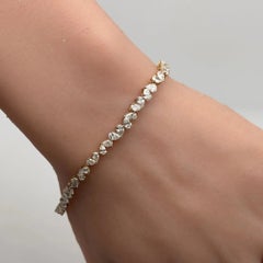 Rachel Koen Pear Cut Lab Grown Diamond Tennis Bracelet 14K Yellow Gold 5.90Ctw