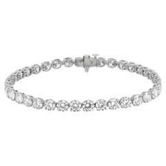 Rachel Koen Round Cut Lab Grown Diamond Tennis Bracelet 14K White Gold 11.25Ctw