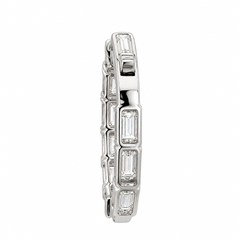 Rachel Koen Emerald Cut Lab Grown Diamonds Inside Out Hoops 3.10ctw