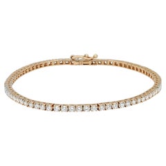 Rachel Koen Round Cut Lab Grown Diamond Tennis Bracelet 14K Yellow Gold 3.00Ctw