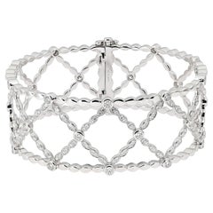 Bracelet « Hearts On Fire » Lorelei Lattice avec diamants, en or blanc 18 carats, 2,40 carats au total, taille 6,5