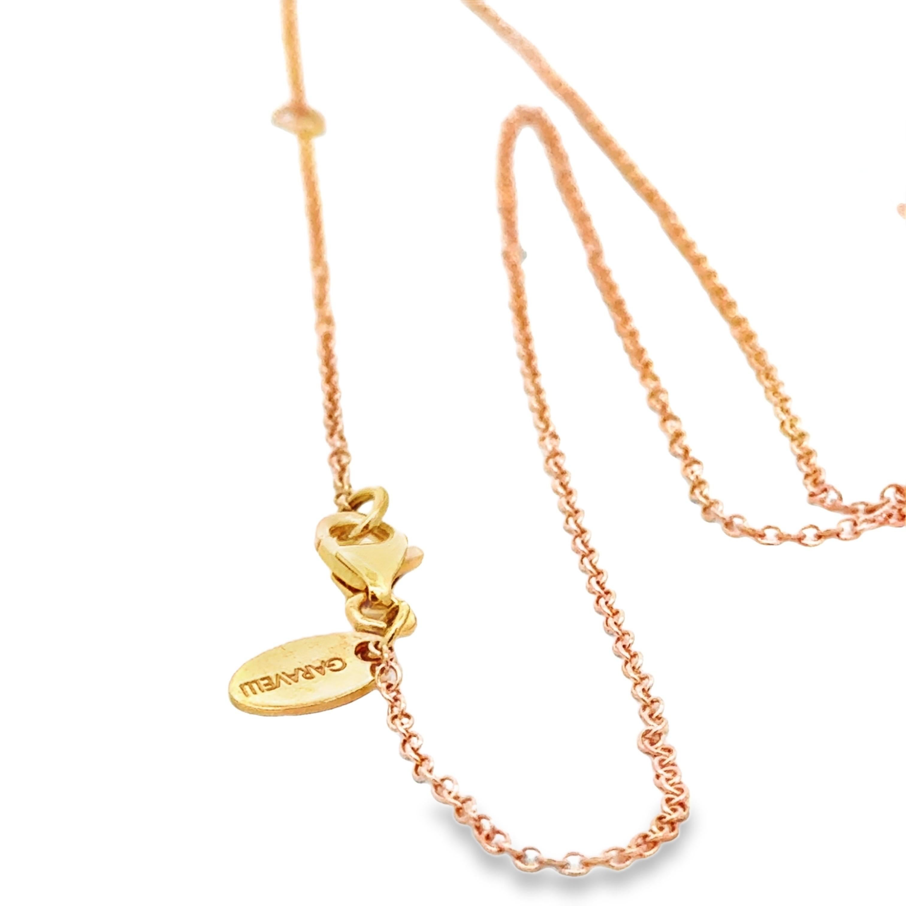 Garavelli  Ciondolo a triplo cerchio in oro rosa 18 Kt con diamanti in vendita 7