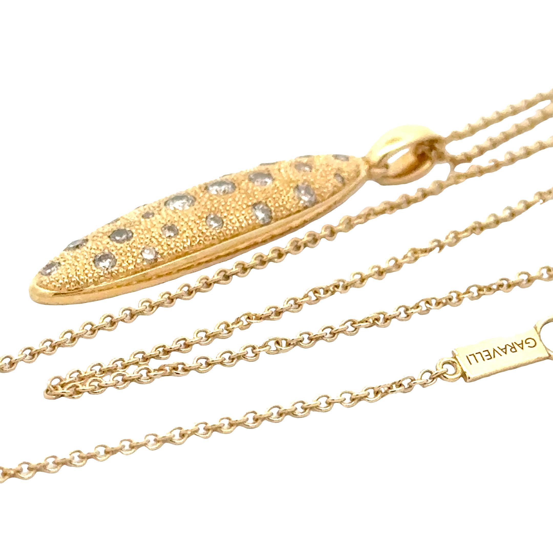 Garavelli  Ciondolo Dune Collection in oro giallo 18 Kt con diamanti marroni in vendita 4