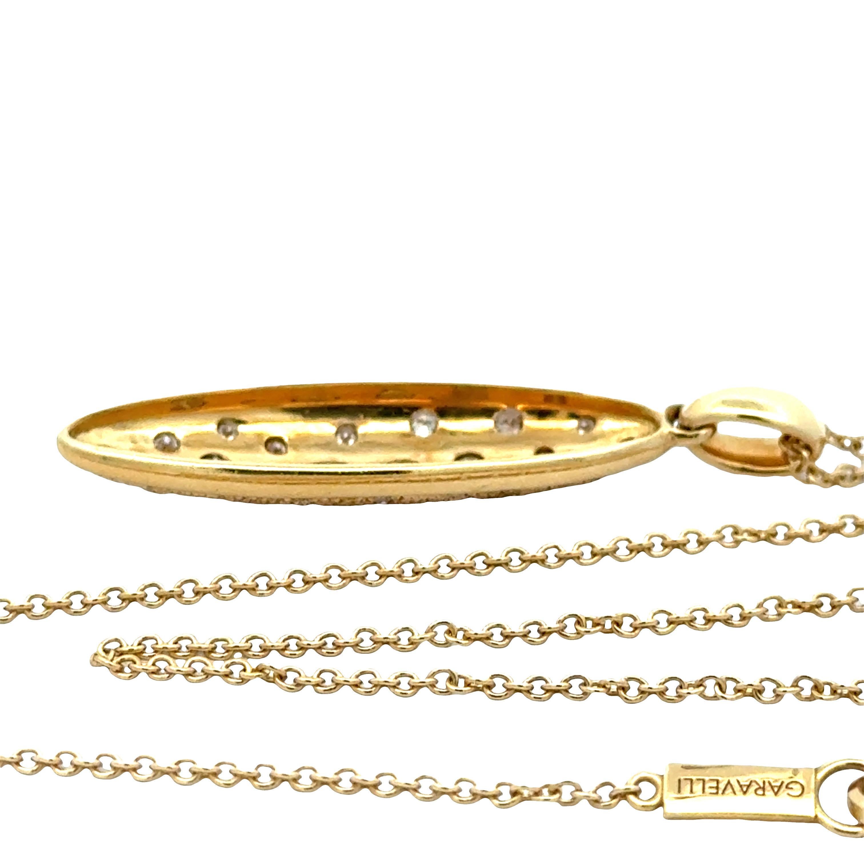 Garavelli  Ciondolo Dune Collection in oro giallo 18 Kt con diamanti marroni in vendita 5