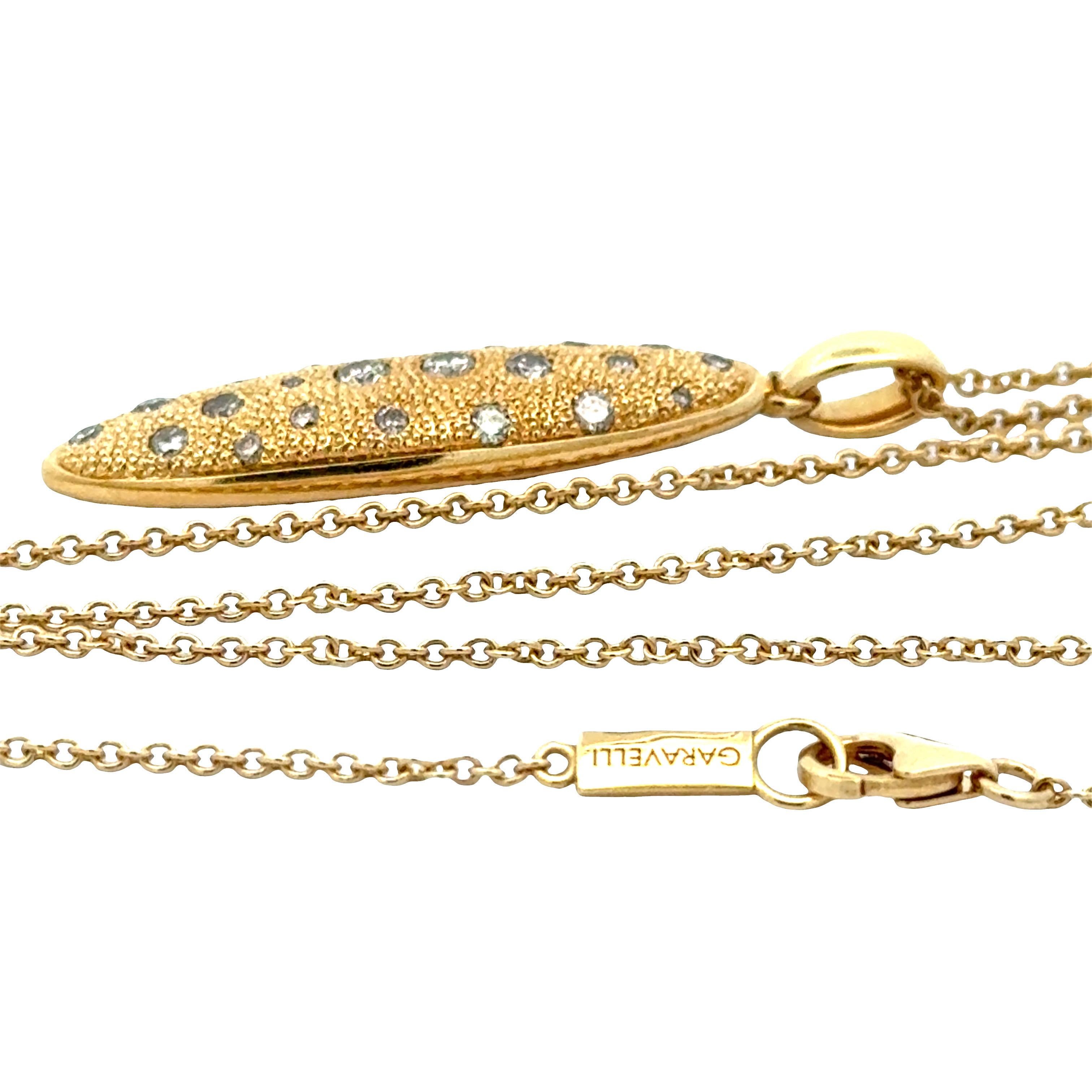 Garavelli  Ciondolo Dune Collection in oro giallo 18 Kt con diamanti marroni in vendita 6