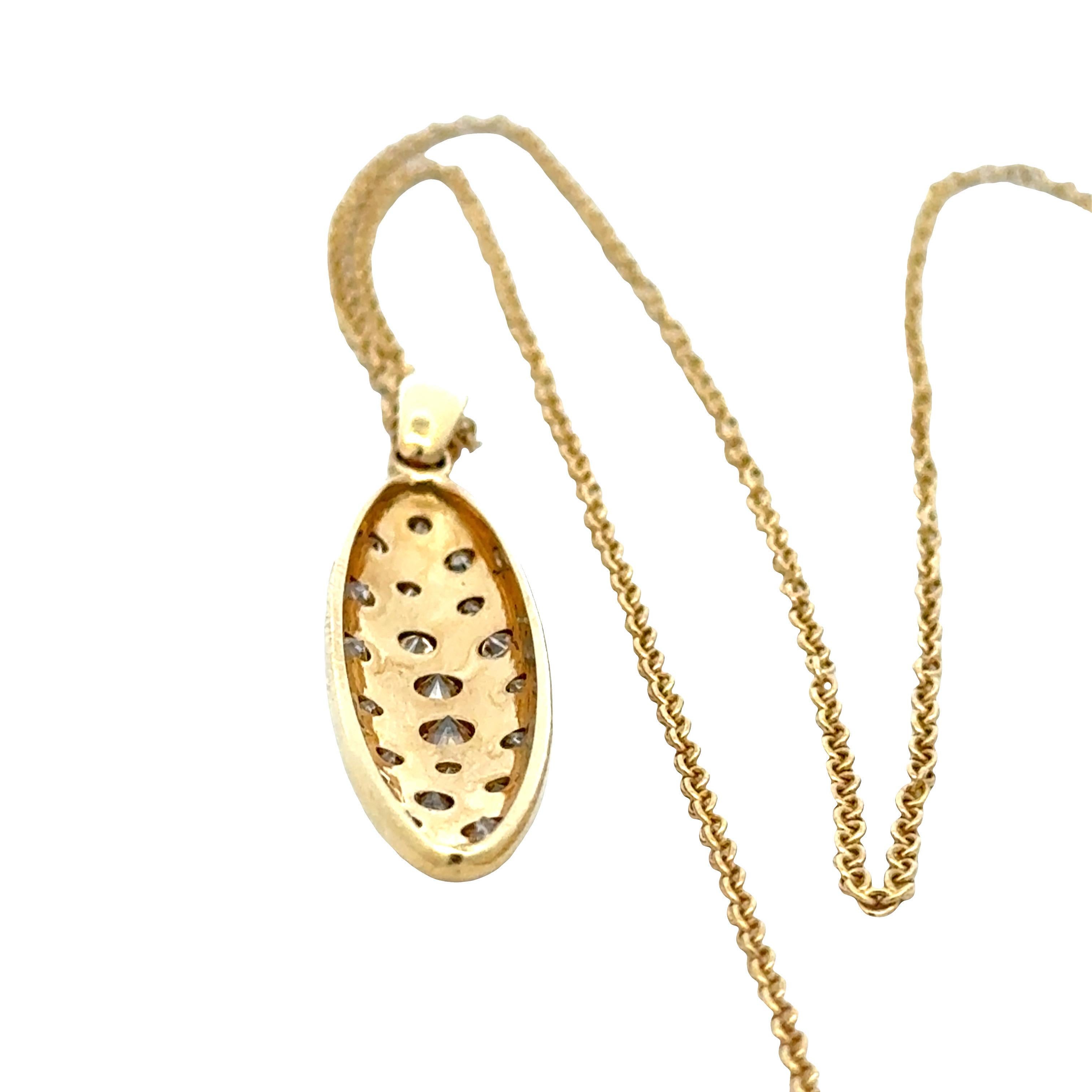 Garavelli  Ciondolo Dune Collection in oro giallo 18 Kt con diamanti marroni in vendita 7