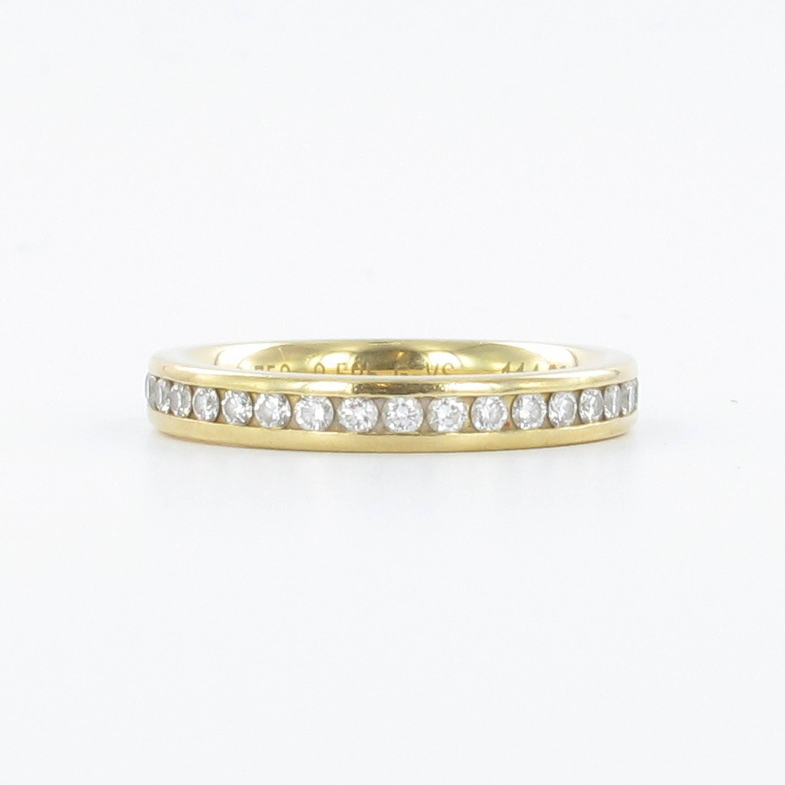 0.59 Carat Diamond Yellow Gold Eternity Ring In Excellent Condition In Lucerne, CH