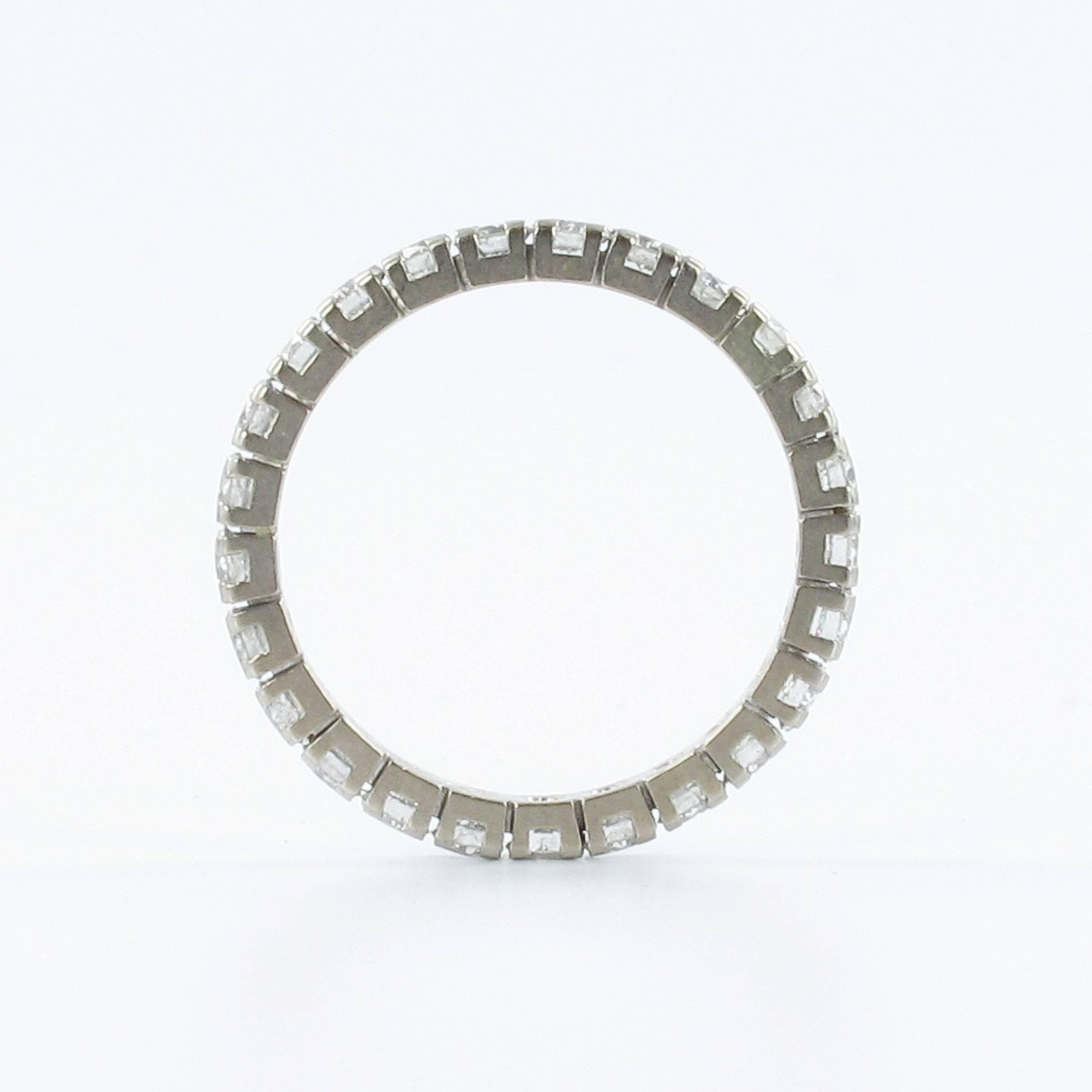 Women's or Men's 1.63 Carat Diamond White Gold Eternity Ring