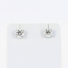 Gübelin GIA Certified 1.03 Carat Round White Gold Earstuds