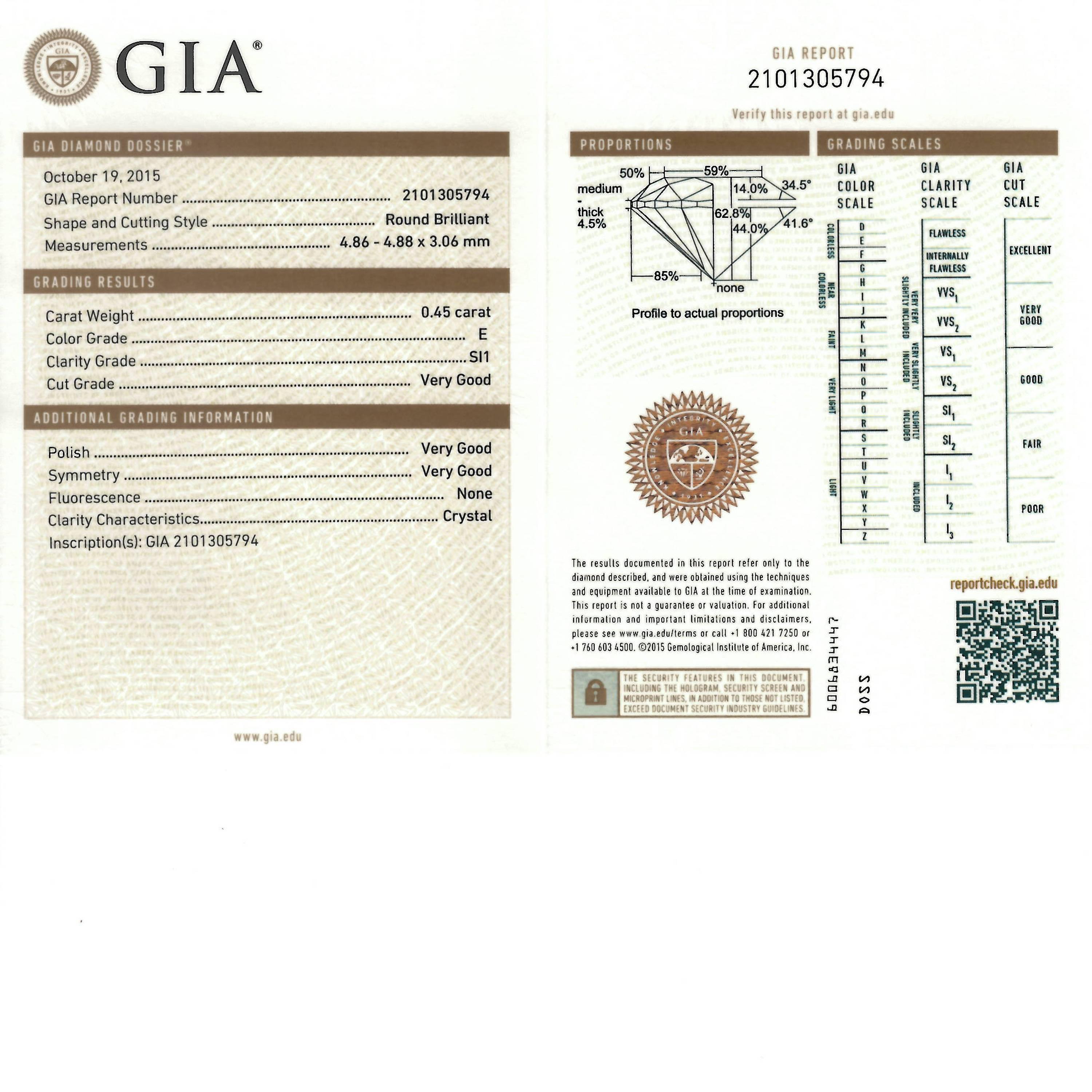 Orecchini in oro bianco con diamanti rotondi certificati GIA da 0,89 carati in vendita 2