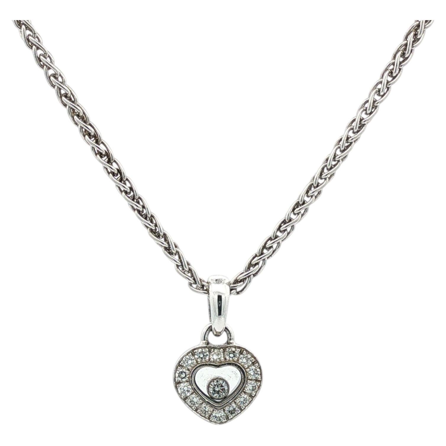 Collar de Chopard en oro blanco de 18 quilates y diamantes en venta