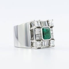 Magnificent Emerald and Diamond Cocktail Ring