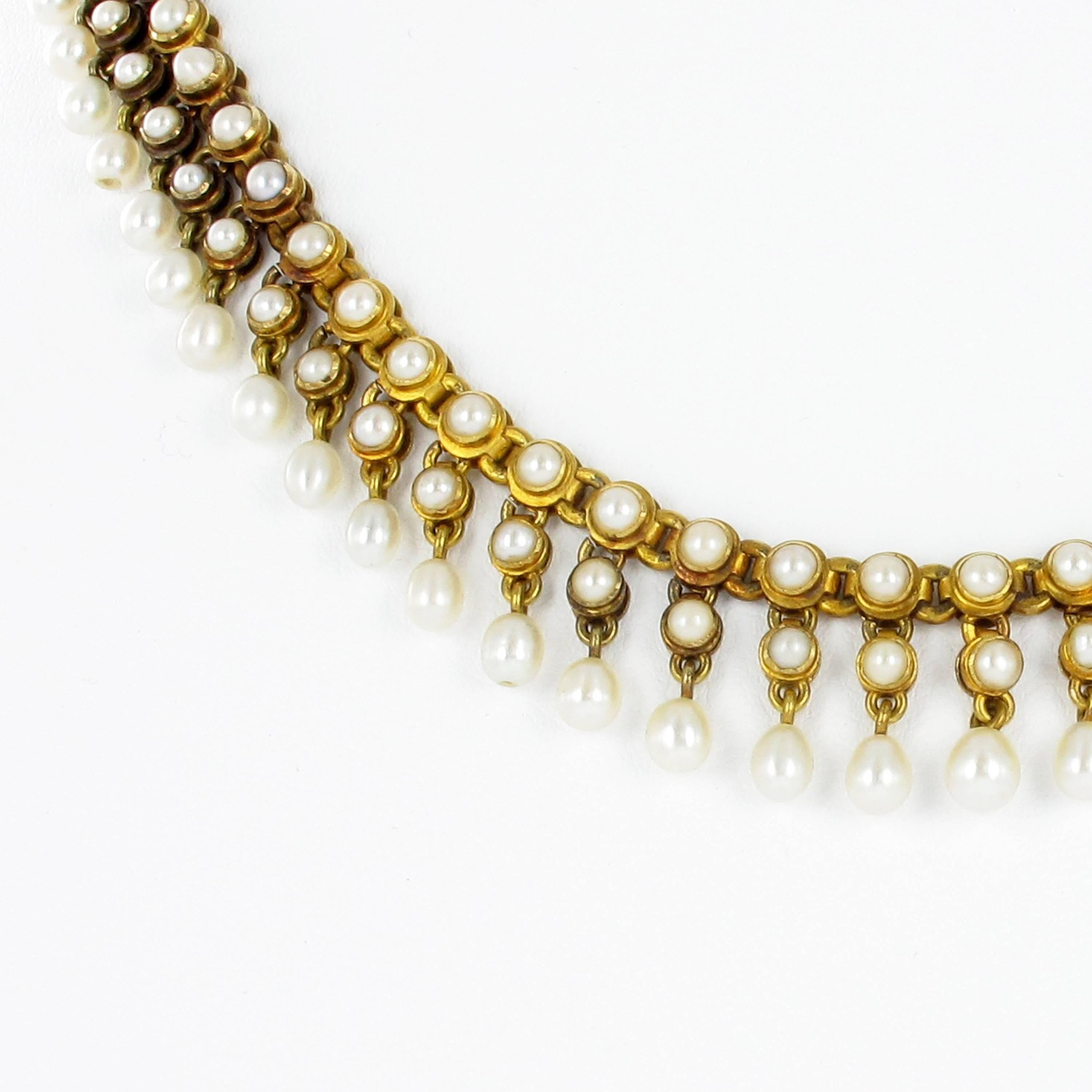 Natural Pearl Gold Necklace 2