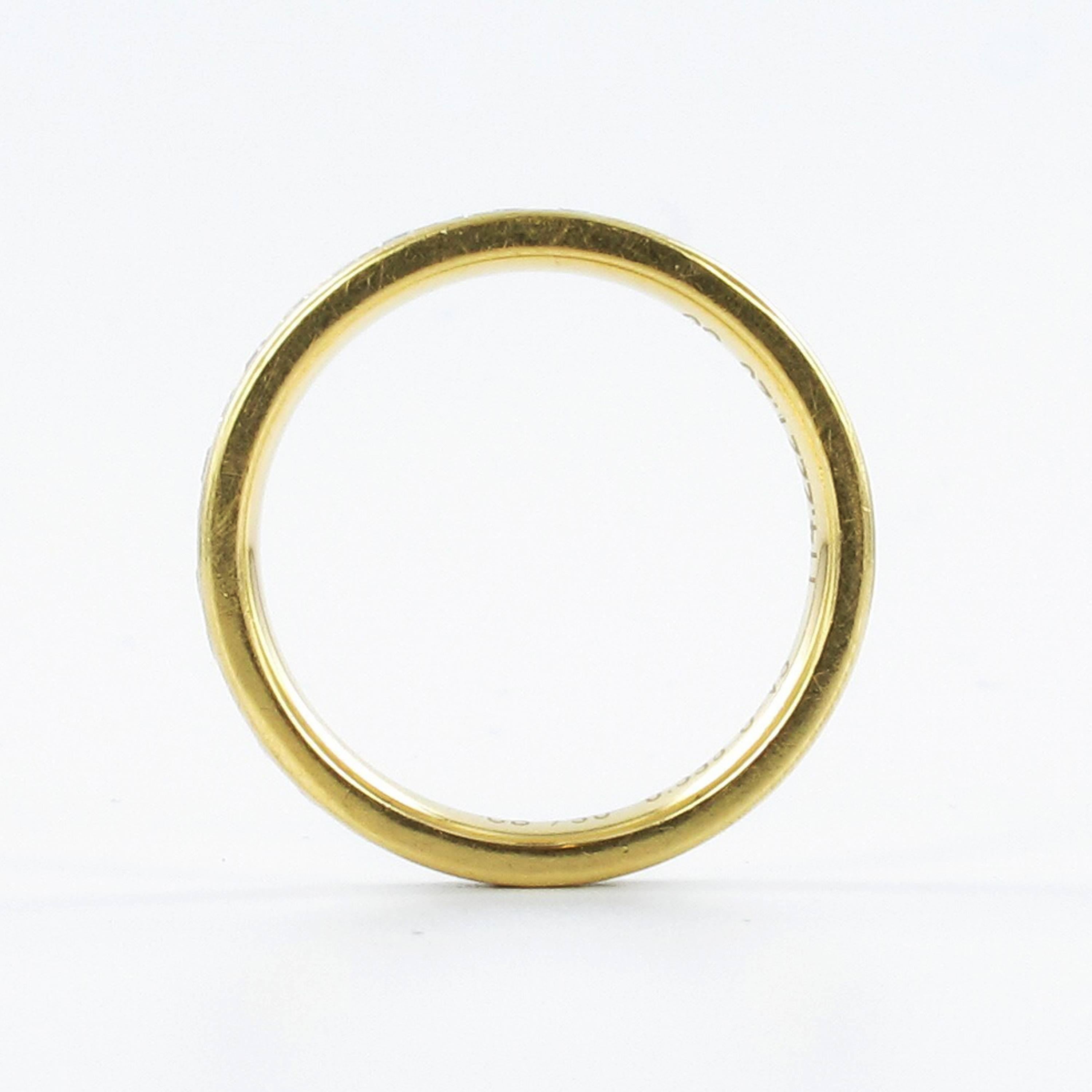 0.59 Carat Diamond Yellow Gold Eternity Ring 1