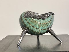 Green Shell with Sterling Silver Mounts by Jean-Francois Fichot