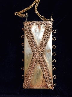 Indonesian Gold Betel Container Necklace, Central Flores, 19th Century