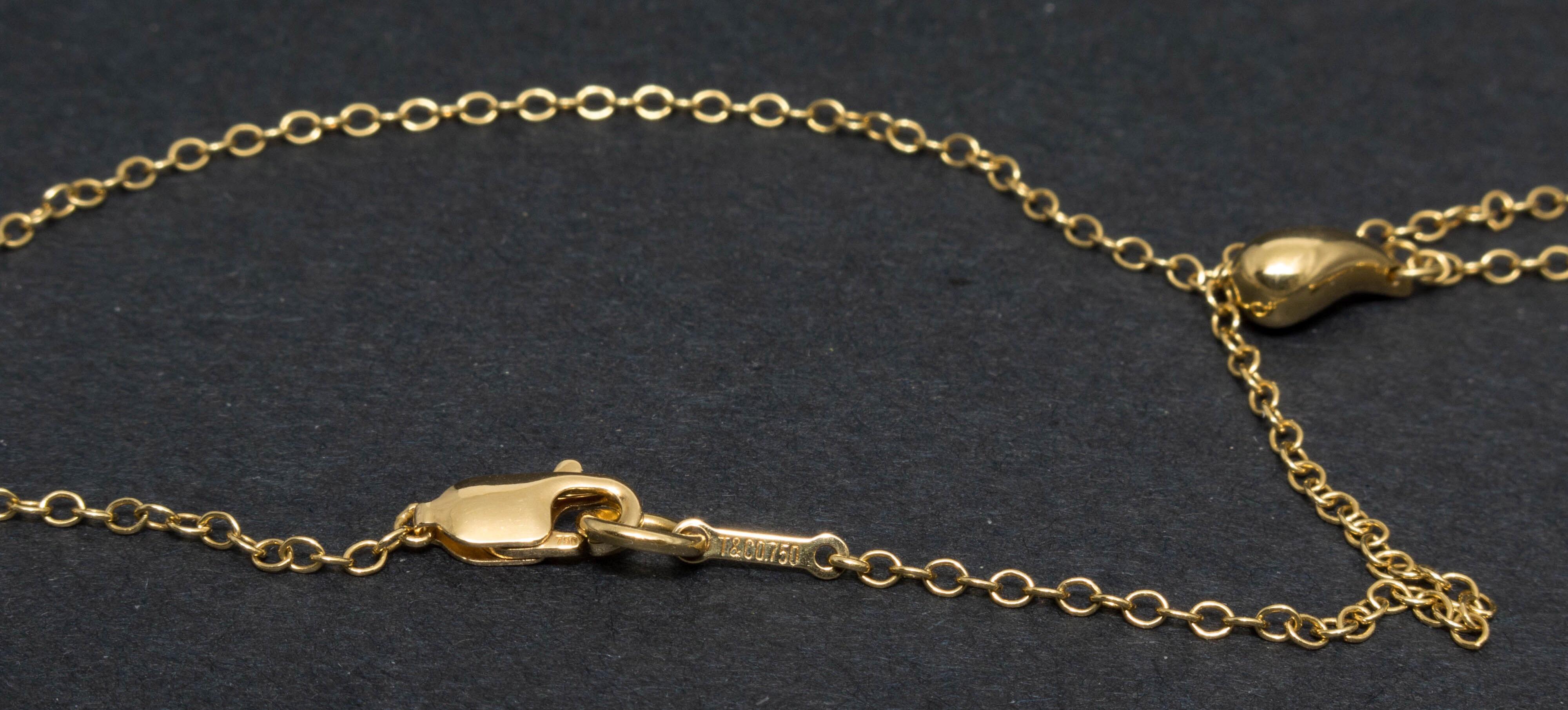 Tiffany & Co.18 Karat Gold Tear Drop Necklace Elsa Peretti 2