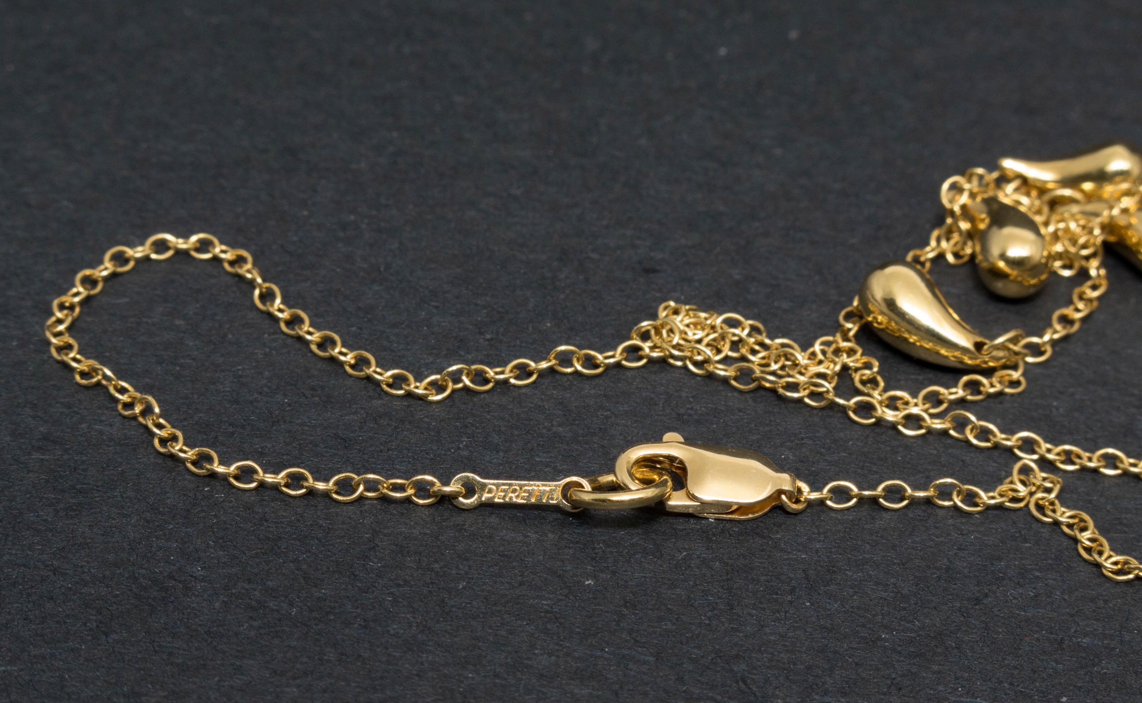 Women's Tiffany & Co.18 Karat Gold Tear Drop Necklace Elsa Peretti