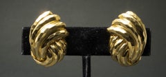 Henry Dunay Orecchini a clip in oro giallo 18 carati martellati a mano