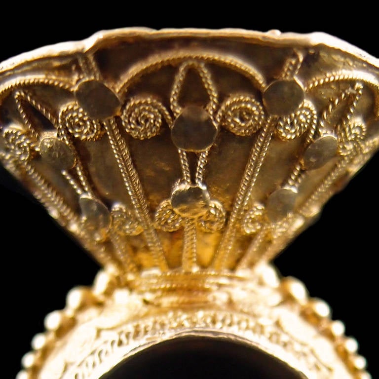 A Gilt Silver Batak Shaman's Ring 1