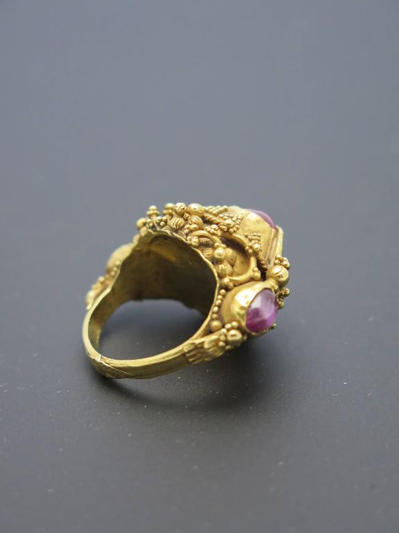 Balinese Ruby Gold Ring For Sale at 1stDibs | balinese gold jewelry ...